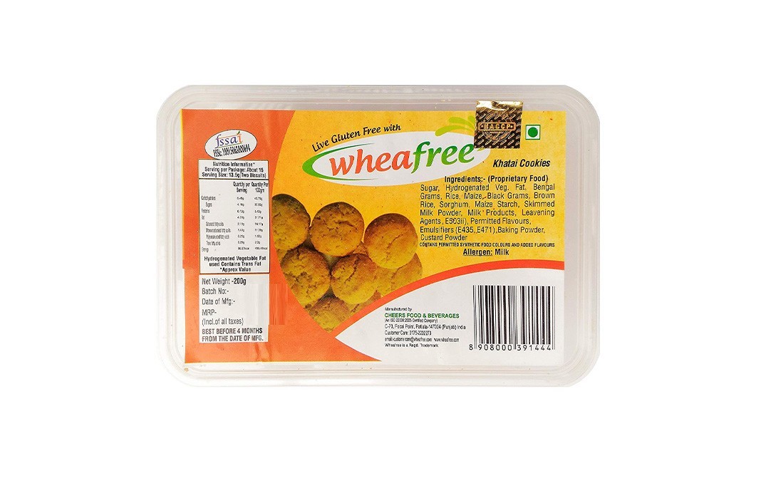 Wheafree Khatai Cookies    Box  200 grams